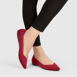 Rothy’s Red Pointed Flats sz 7.5